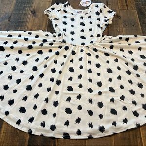 Dot Dot Smile size 3/4 girls Dalmatian Cap sleeve twirl dress new